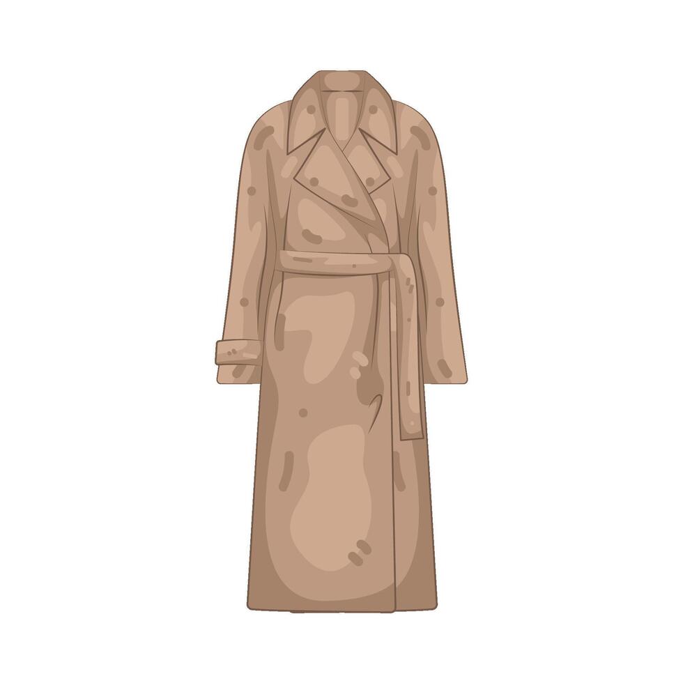 Illustration of trench coat vector
