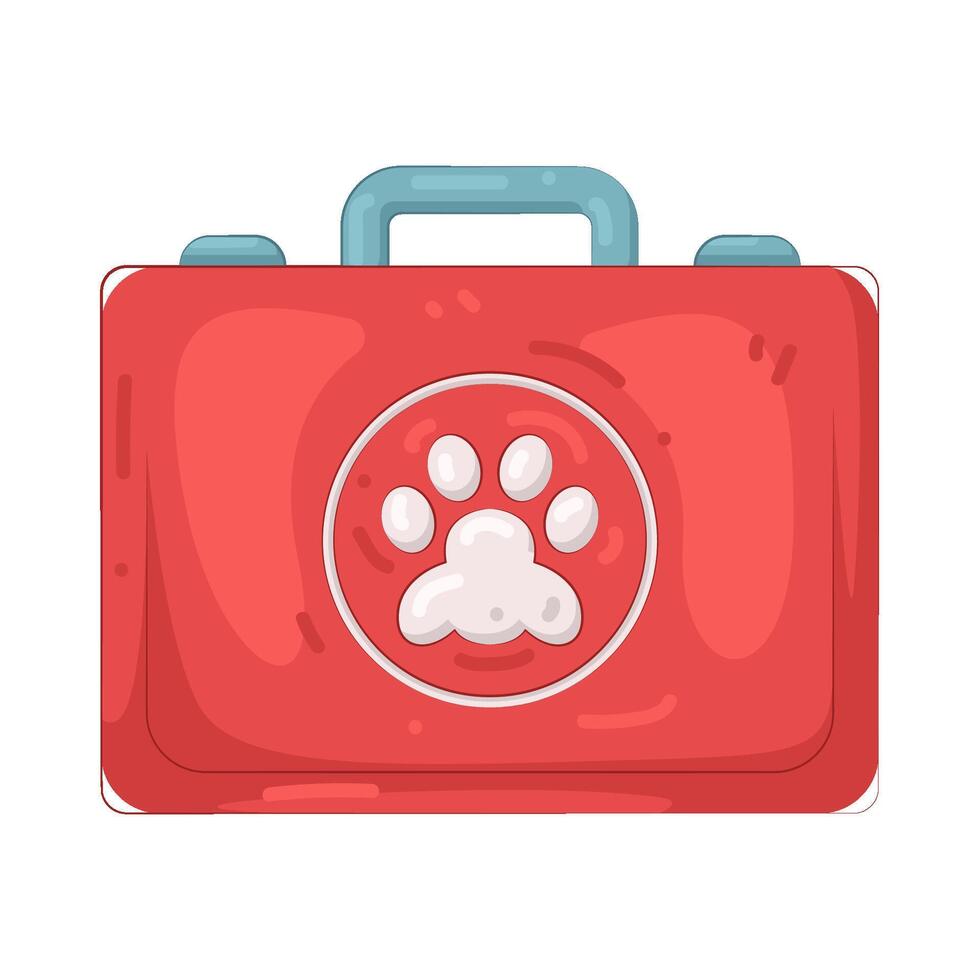 Illustration of Pet first aid kit vector