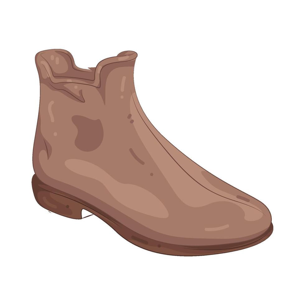 Illustration of Brown Boots vector