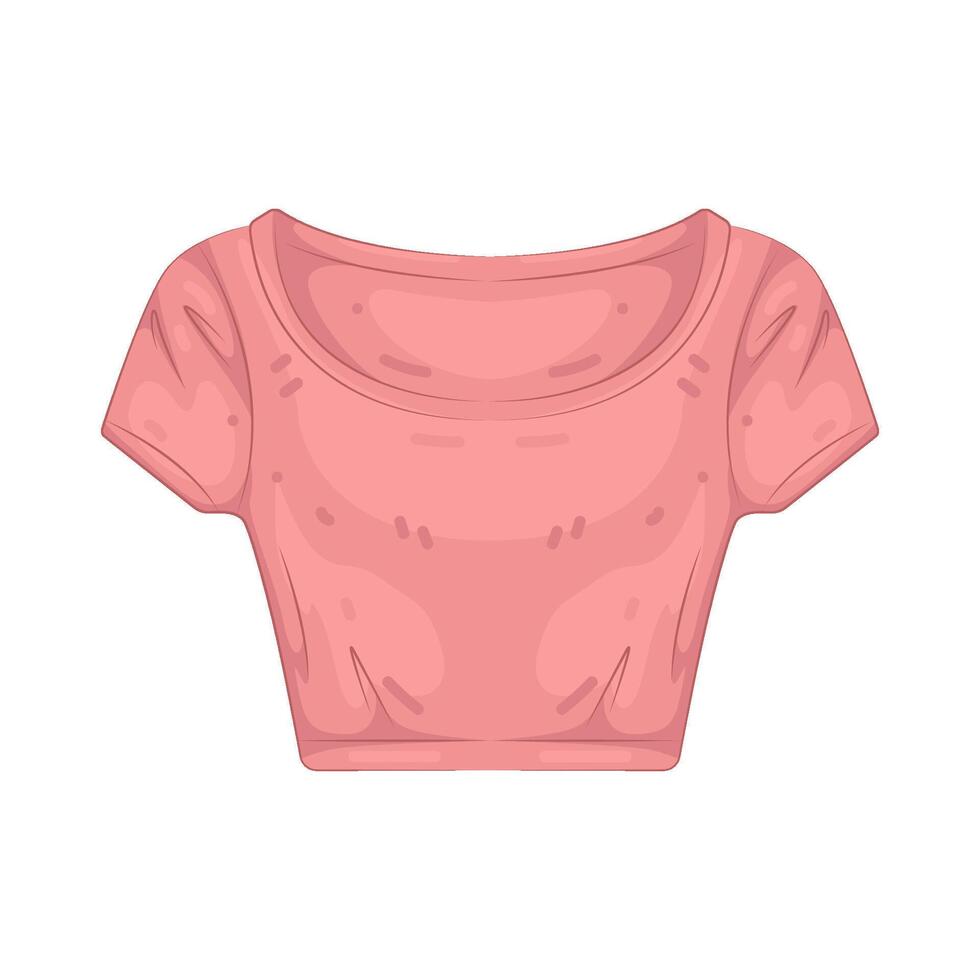 Pink Crop Top vector