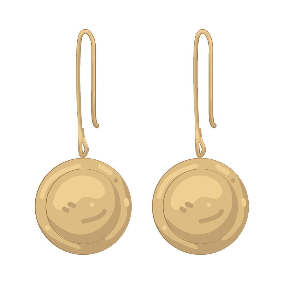 Illustration of Luxury Golden Earrings vector