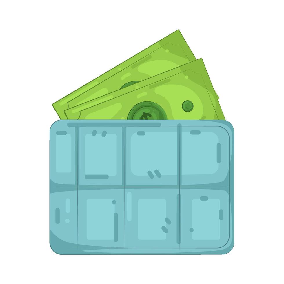 Illustration of Money wallet vector