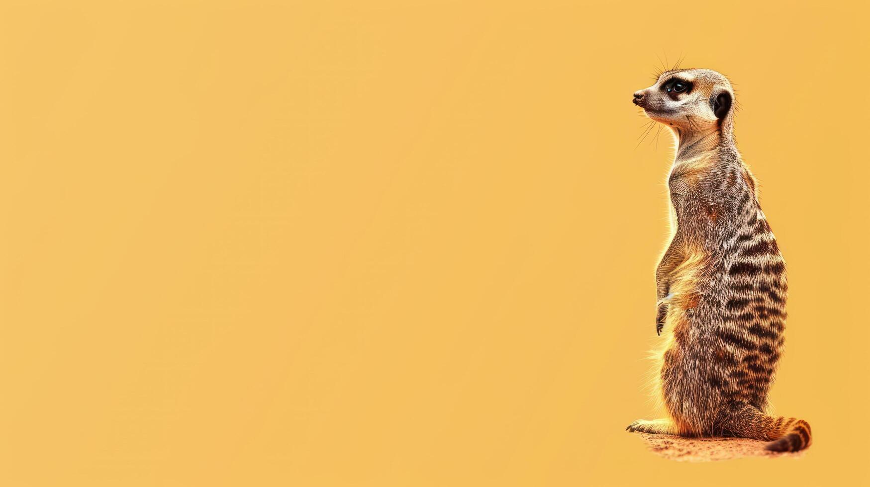 Alert Meerkat on Sand photo