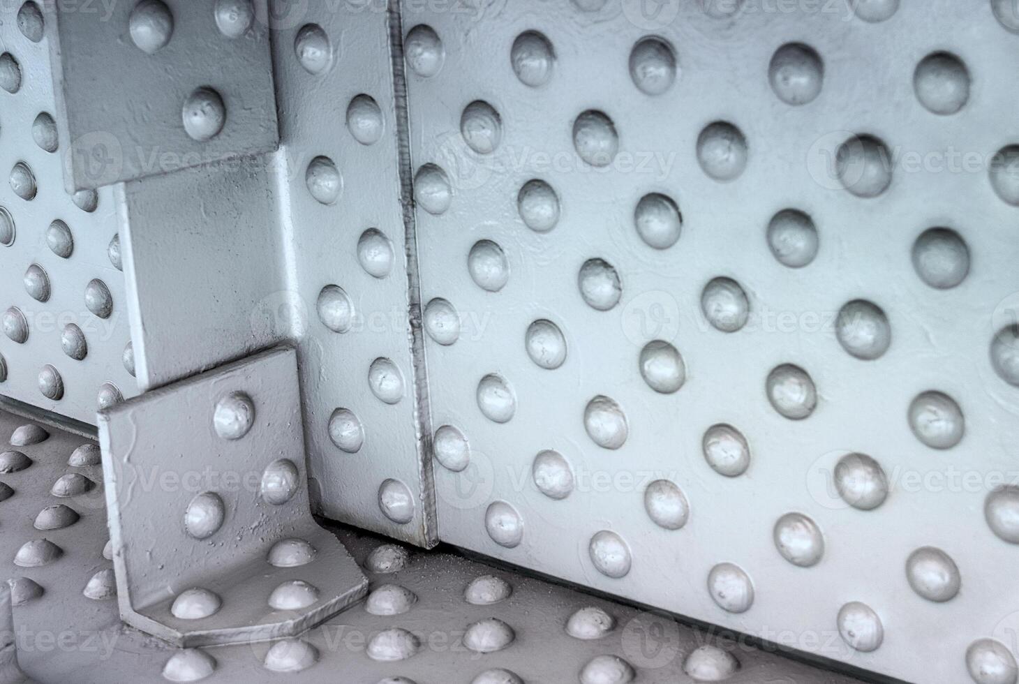 Rivets in steel structure photo