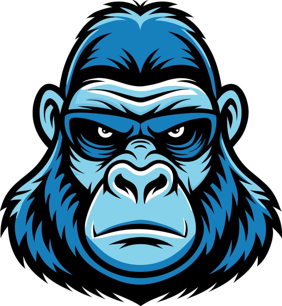Mean cartoon gorilla vector