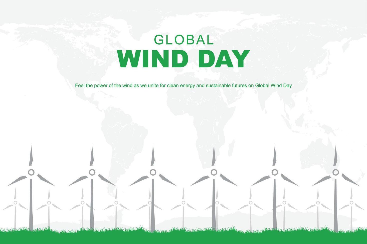 Global wind day illustration vector