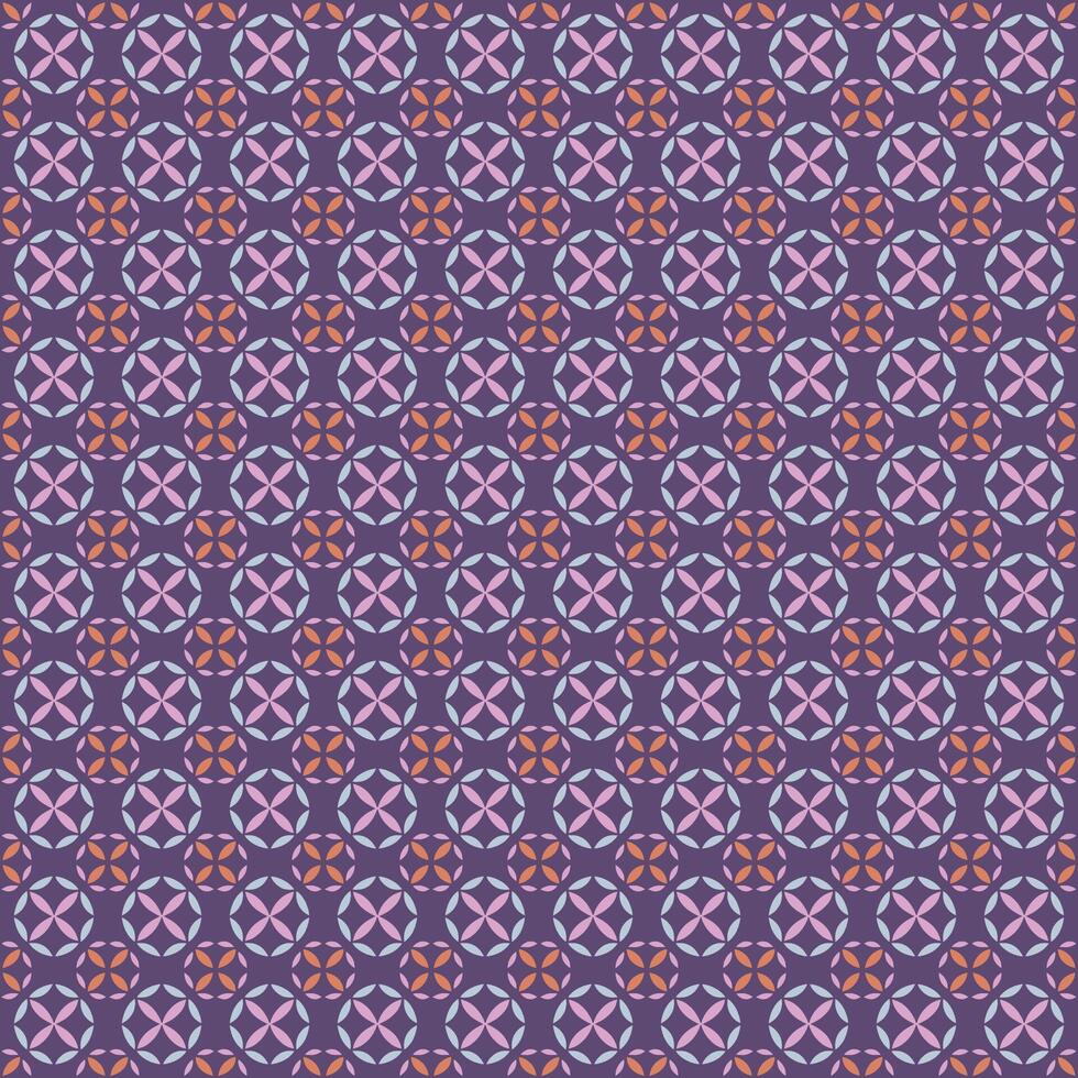 A purple and orange pattern with a geometric design vector