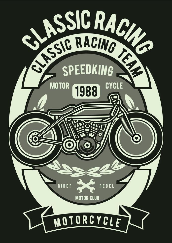 Vintage racing t-shirt design animation featuring retro car illustrations, bold typography, and dynamic motion. vector