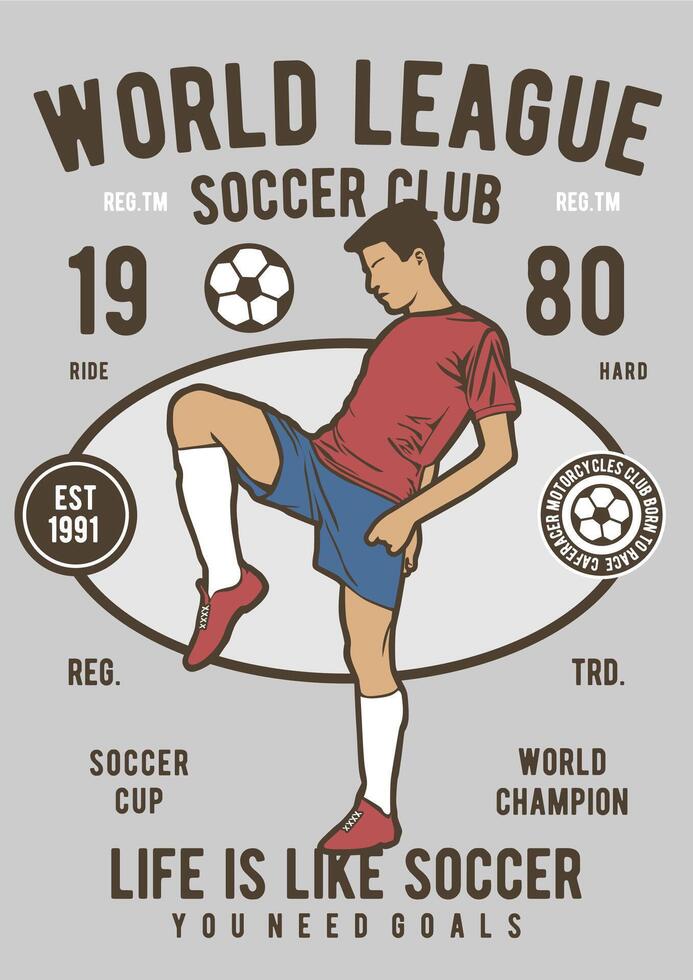 World League T-Shirt Design Animation - Sports Graphic Art vector