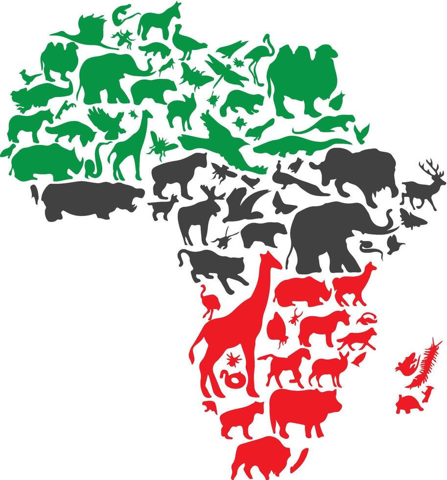 Colorful African animal t-shirt design featuring vibrant wildlife illustrations, perfect for apparel, prints, and merchandise. vector