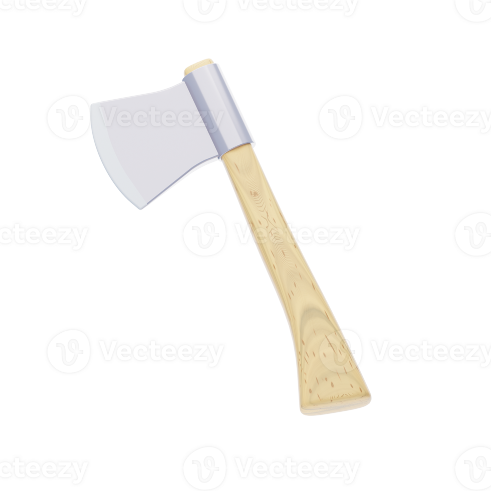 Wooden Axe 3D Icon png