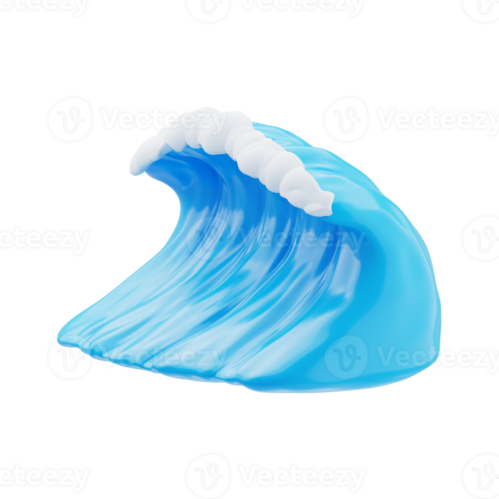 Sea Wave 3D Icon png