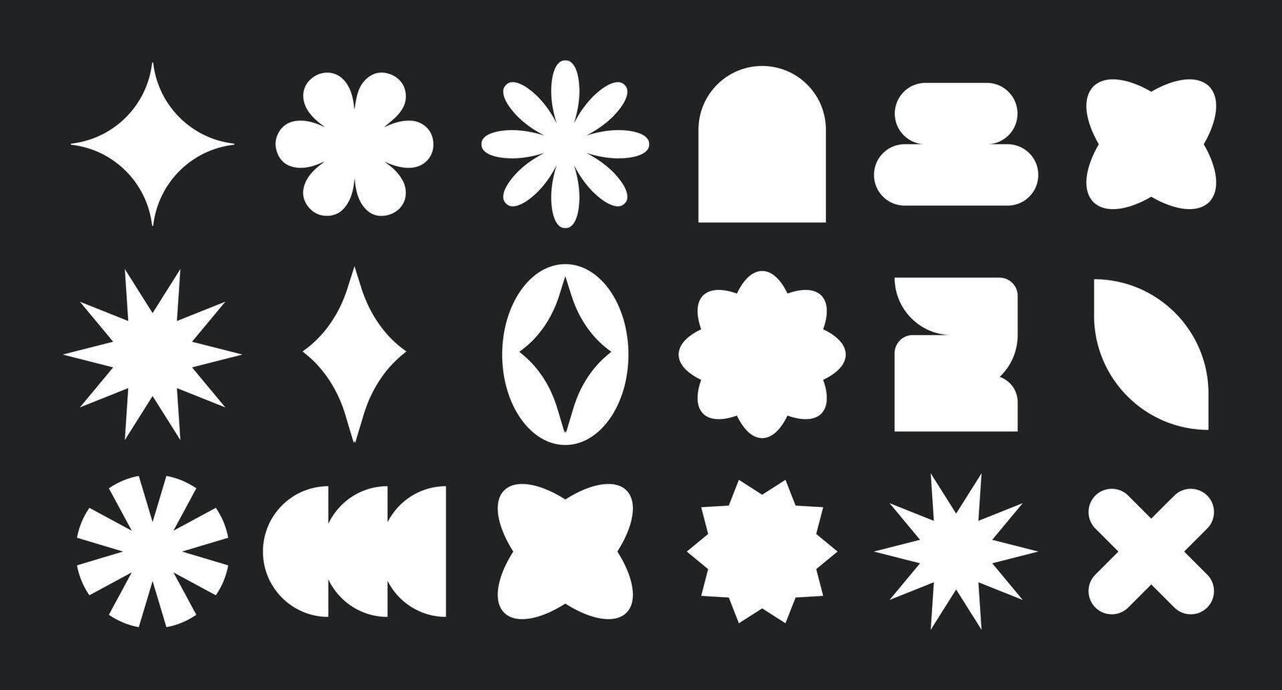 Modern retro geometric shapes,forms vector
