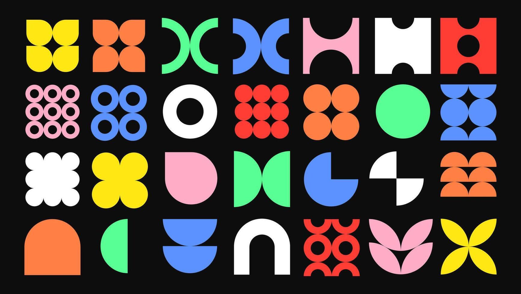 Collection of Geometric Shapes for Design Purposes vector