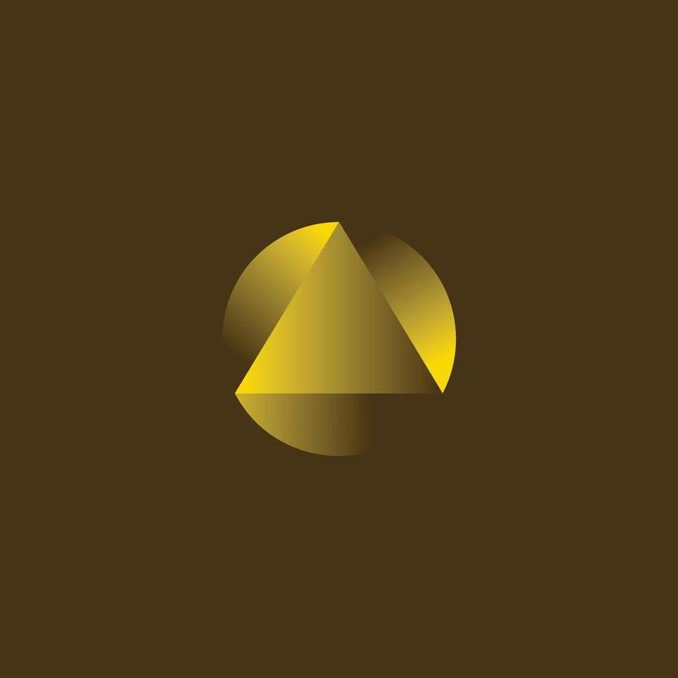 A Tringle gradient logo design vector