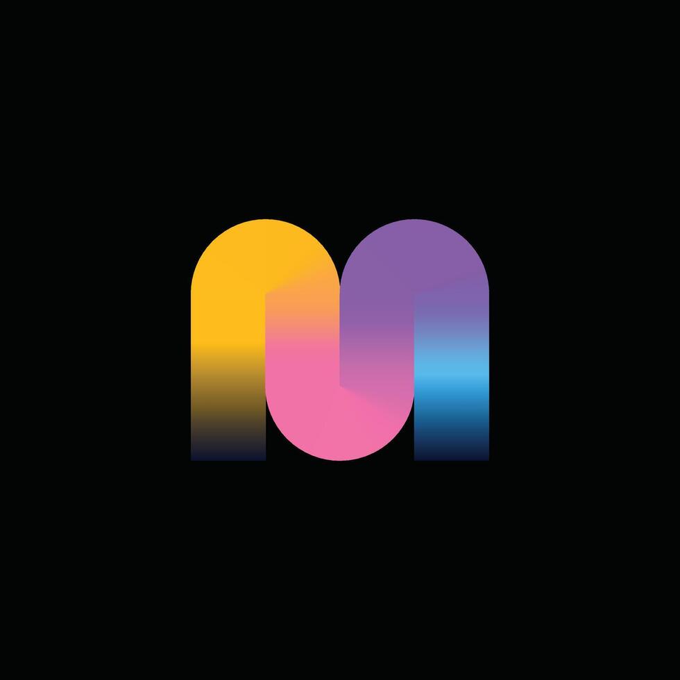 Letter M Gradient stock Logo design vector