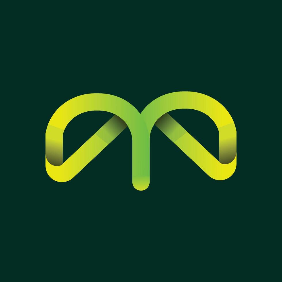 T gradient letter logo and infinity design vector