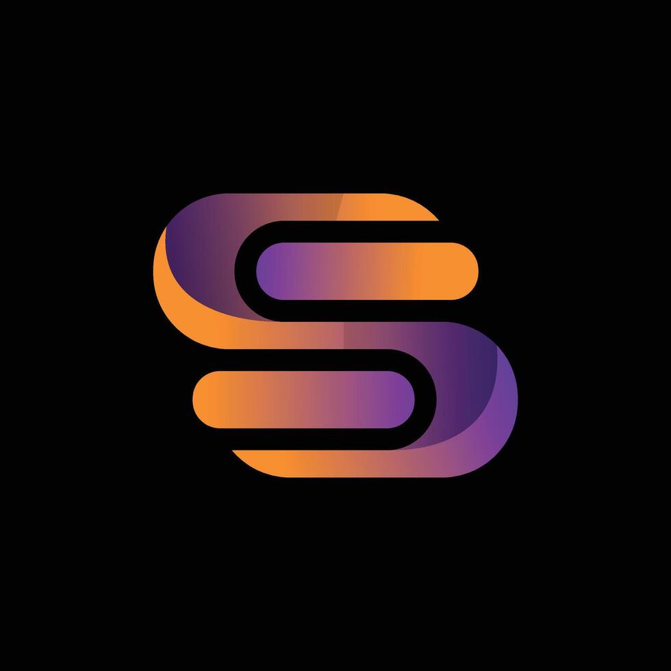 S modern Gradient Letter Logo design vector