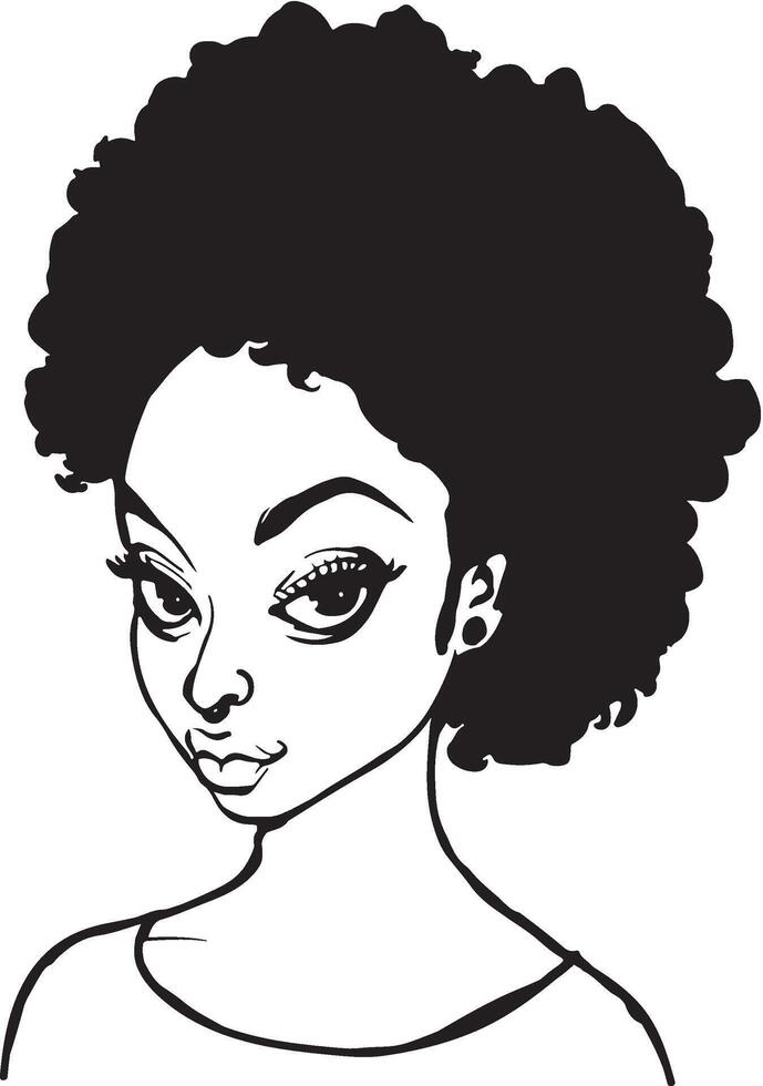 Stylish Afro woman t-shirt design illustration, perfect for fashion, branding, and apparel projects vector