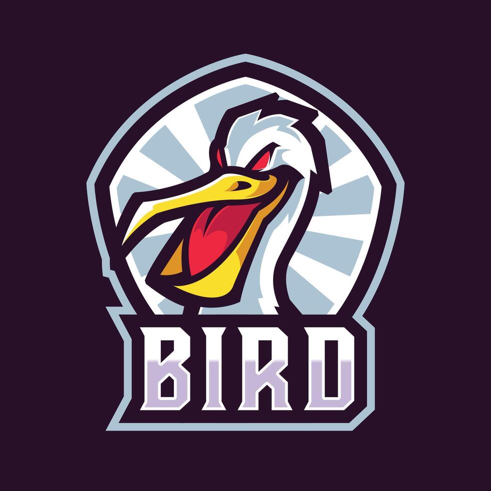 Playful Pelican Bird Graphic Tee Design - Vibrant T-shirt Art Illustration vector