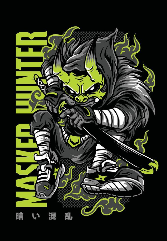 Stealth Assassin Urban Graphic Tee Artwork Illustration vector