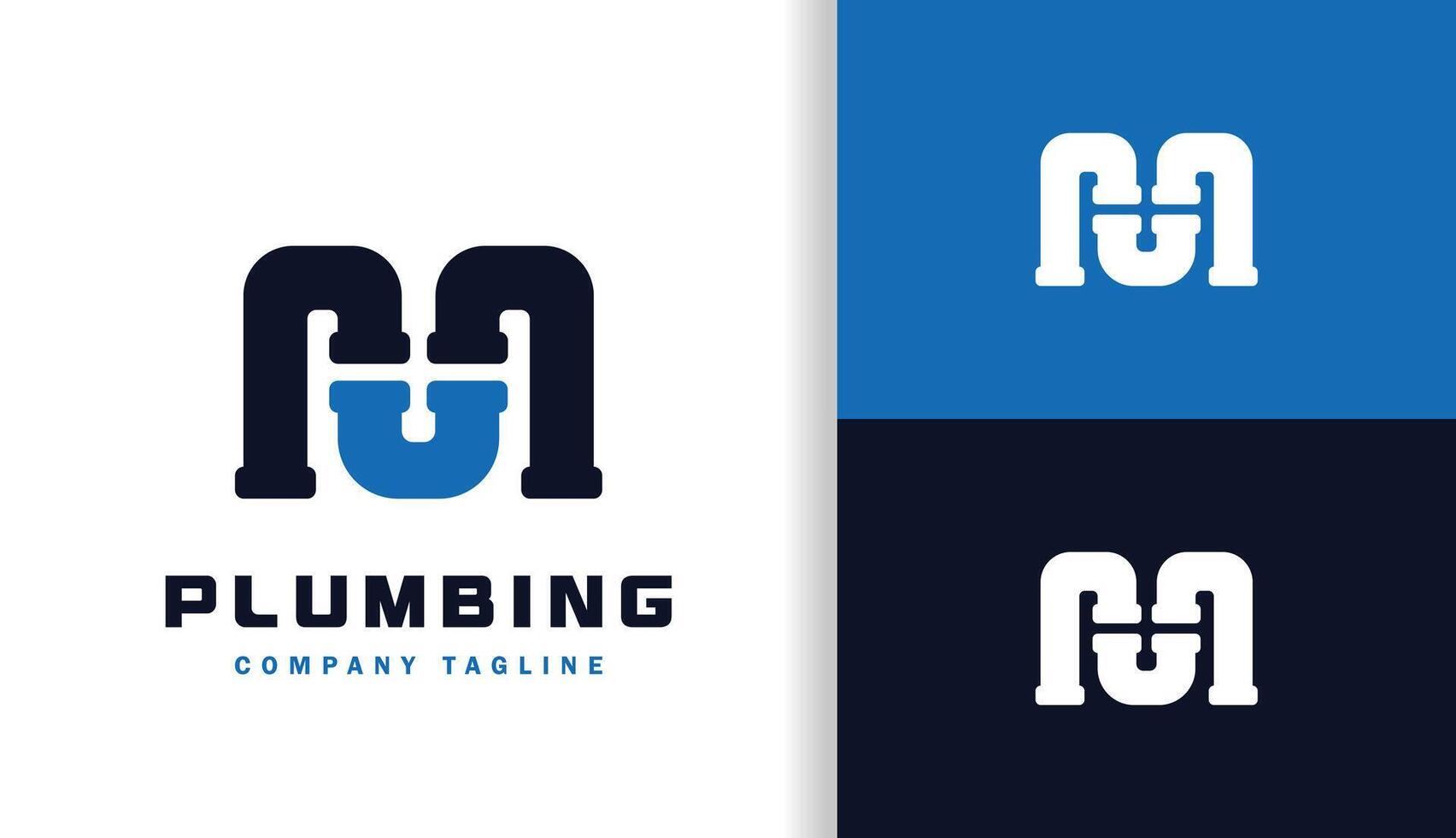 LETTER M WITH PLUMBING vector