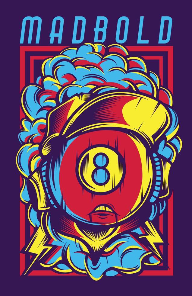 Edgy Mad Bold Shirt Design - Streetwear Graphic Tee Art vector
