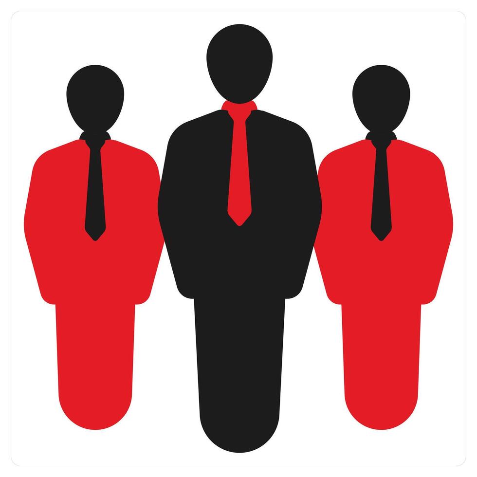 Groups icon concept in red filled color vector
