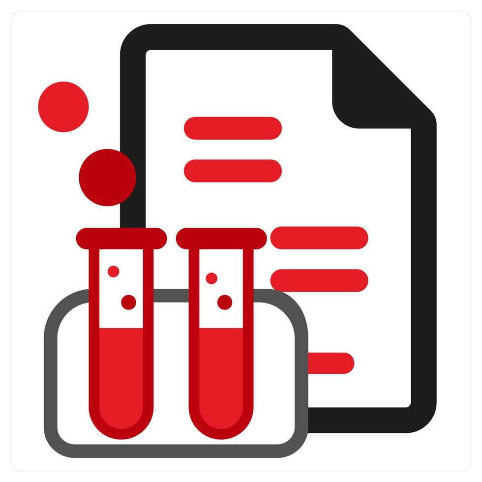 Tests icon concept in red filled color vector