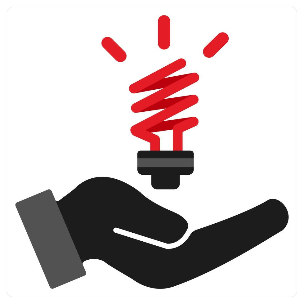 Solutions icon concept in red filled color vector