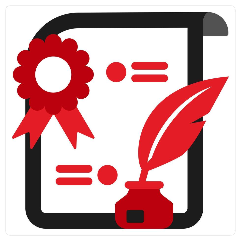 Bonds icon in red filled color vector