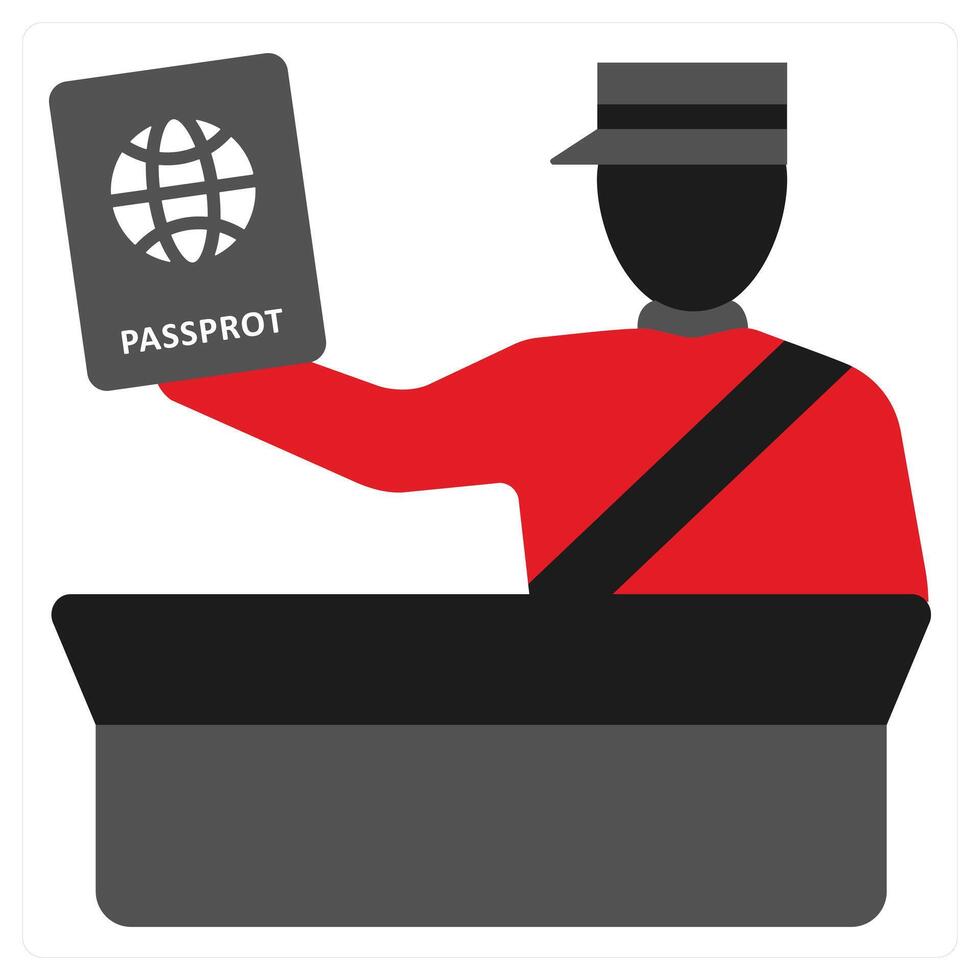 Custom Trip icon concept in red filled color vector