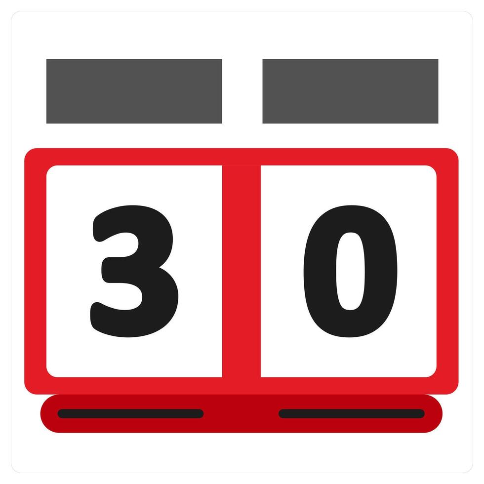 Score and team icon concept in red filled color vector