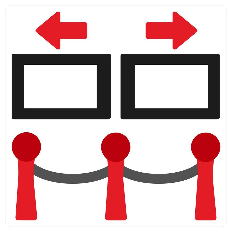 Excursion icon concept in red filled color vector