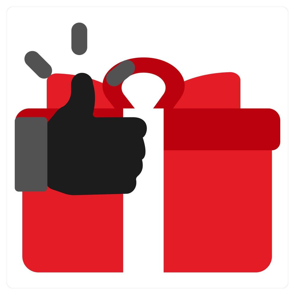 Benefits icon concept in red filled color vector