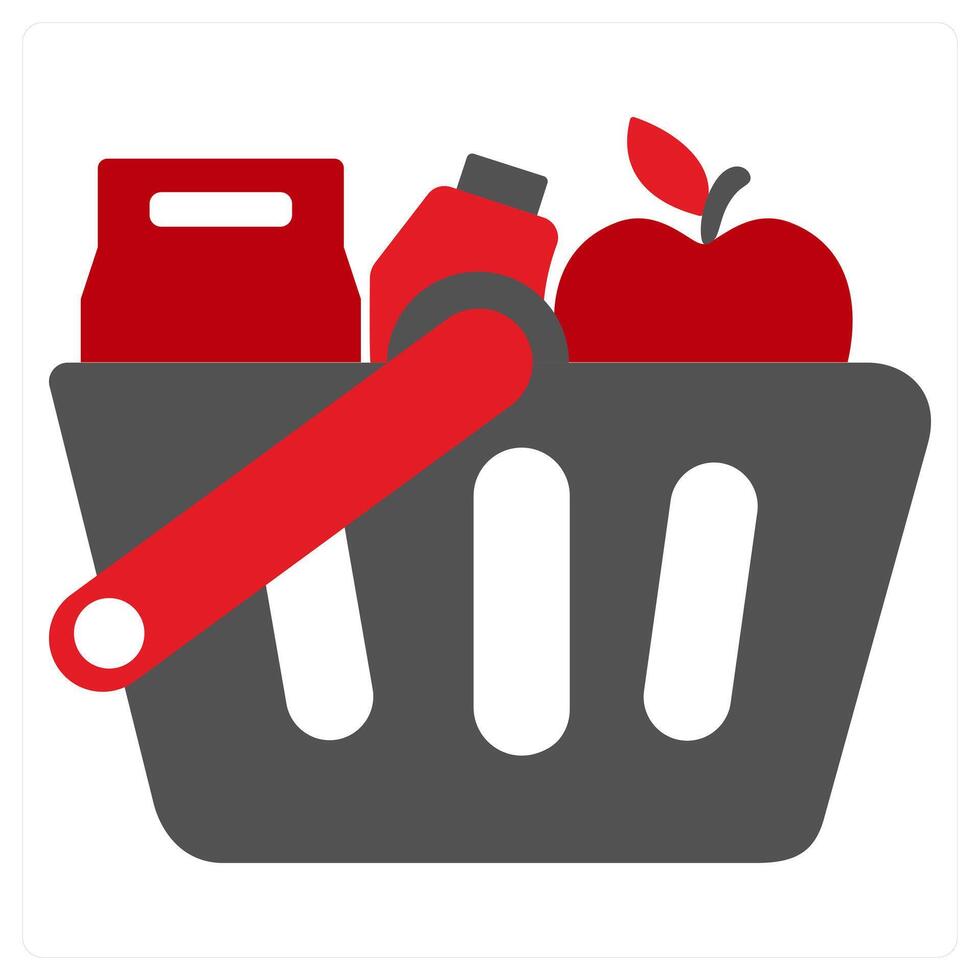 Personal Shelf icon concept in red filled color vector