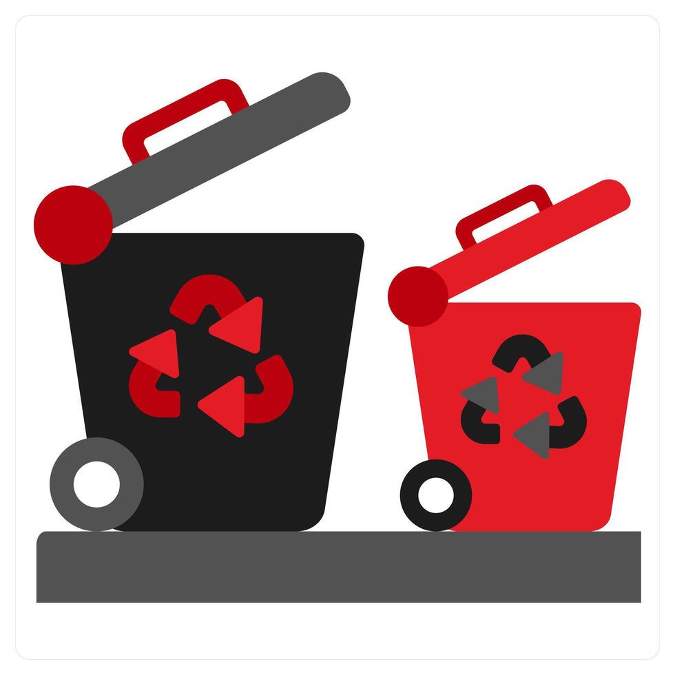 Save The World icon concept in red filled color vector