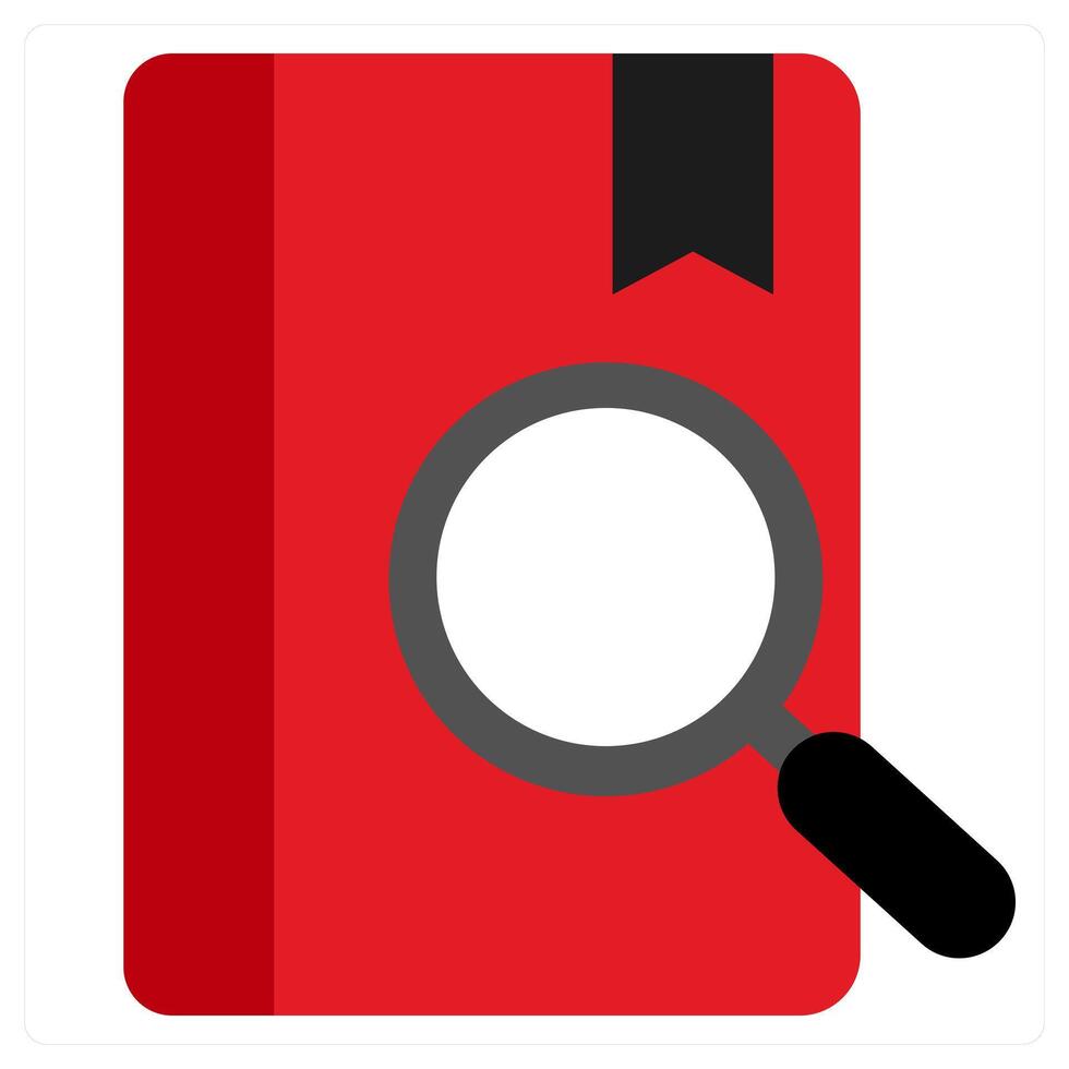 Quality Control icon concept in red filled color vector