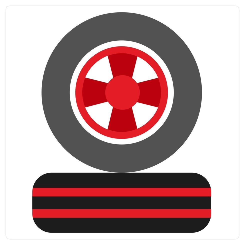 Judgment icon concept in red filled color vector