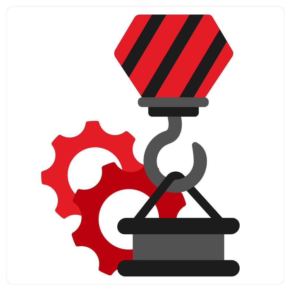 Truck icon concept in red filled color vector