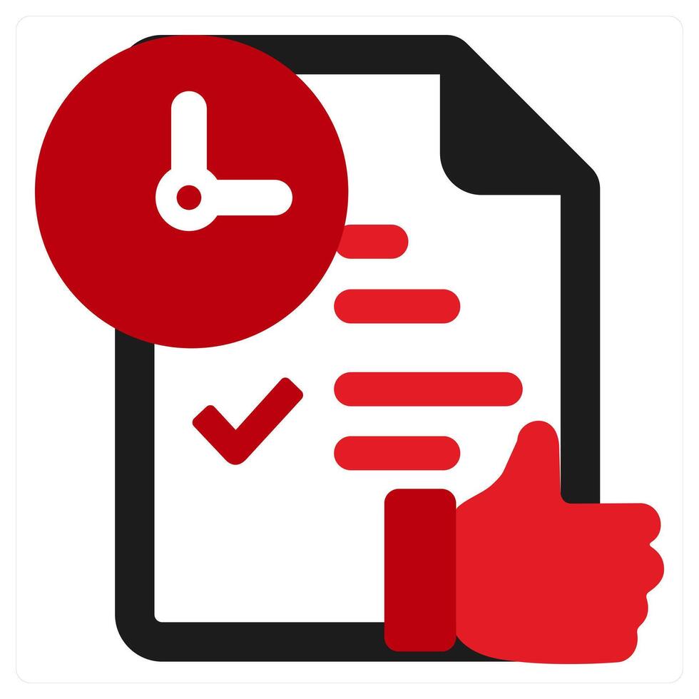 Legal Paper icon concept in red filled color vector