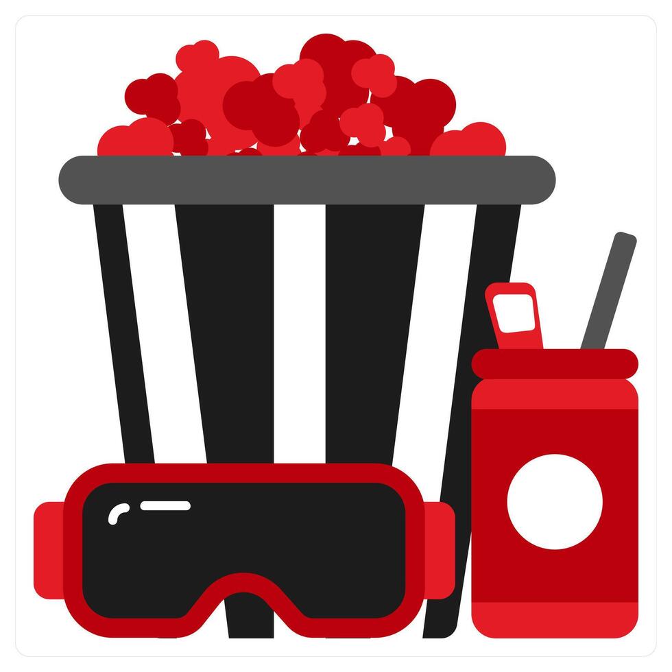Camera icon concept in red filled color vector