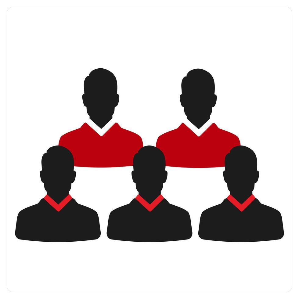 President icon concept in red filled color vector