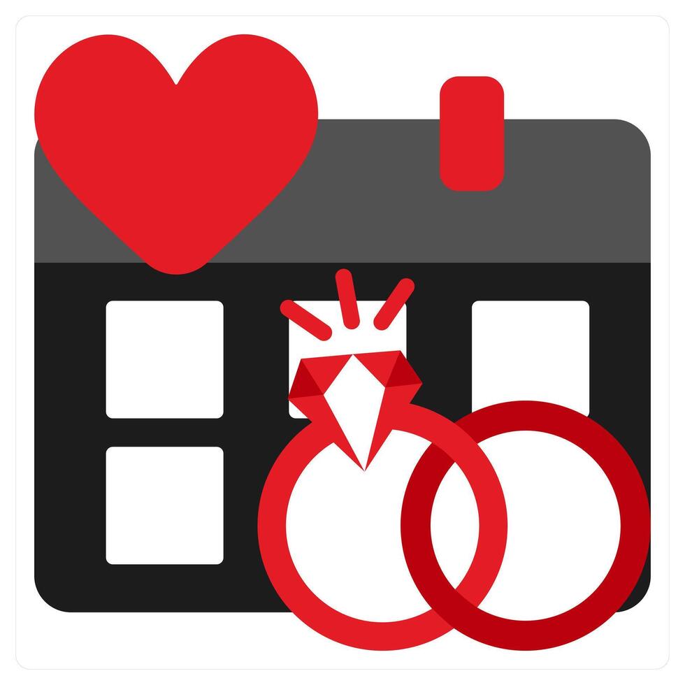 Photos icon concept in red filled color vector