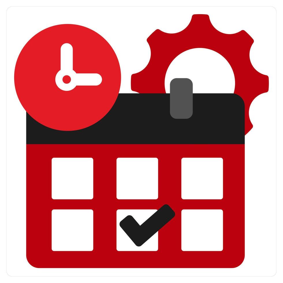Diagnostics icon concept in red filled color vector