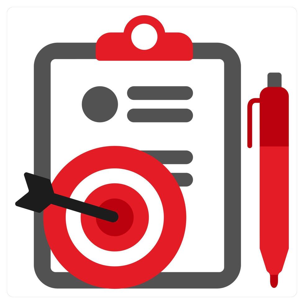 Deadline icon concept in red filled color vector