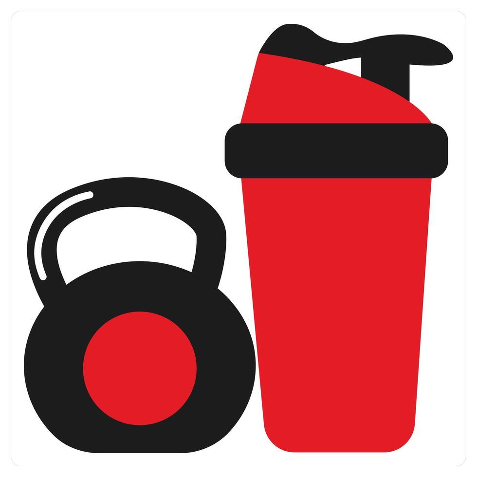 Gymnastics icon concept in red filled color vector