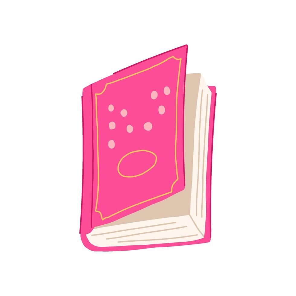 transcription braille textbook cartoon illustration vector