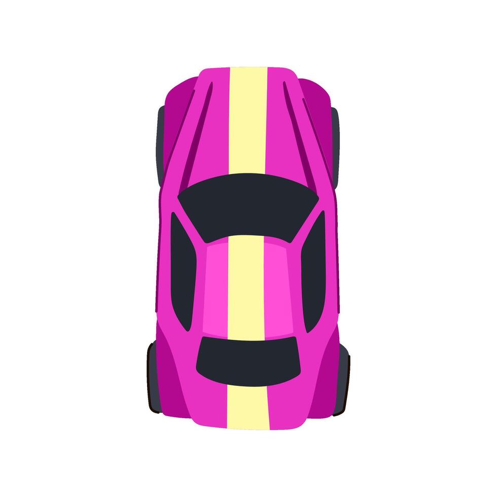 roof car top view cartoon illustration vector