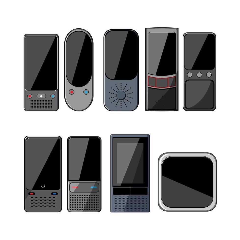 electronic translator cartoon illustration vector
